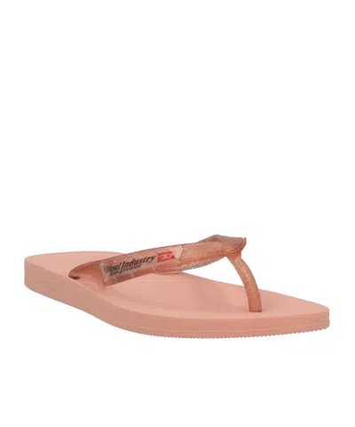 Diesel Minimalist Solid-color Flip-flops In Pink