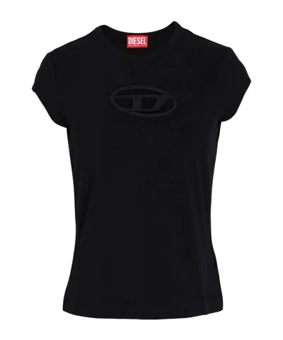 Diesel Minimalist Solidcolor Tshirt In Black