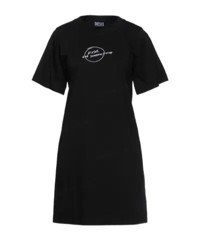 Diesel Minimalist Solidcolor Tshirt Dress In Red