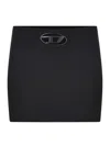 Diesel Black Stretch Twill O-dixy Miniskirt