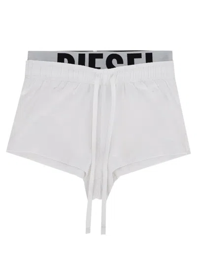 Diesel "miranda-d-pop" Shorts In Gray