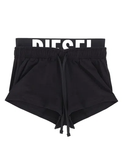 Diesel Miranda Mini Denim Shorts In Black