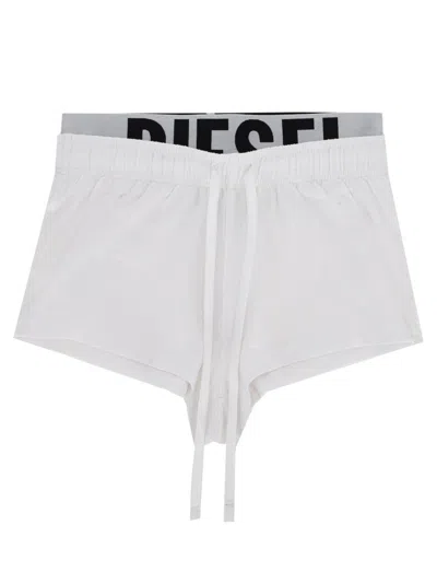 Diesel "miranda-d-pop" Shorts In Gray