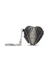 Diesel Mirror Charm In Argyle Quilted Denim In Black