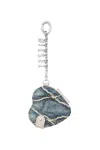 Diesel Heart-shape Mirror Keychain In Silver