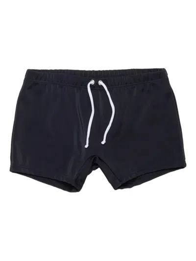 Diesel Kids' Misfel Logo Swim Trunks In Blue