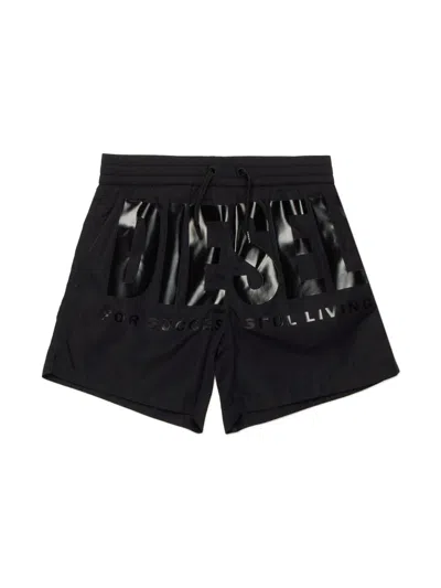 Diesel Kids' Mkenm Shorts In Black