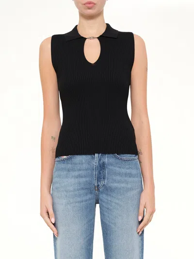 Diesel M-lilita Knitwear Top In Black