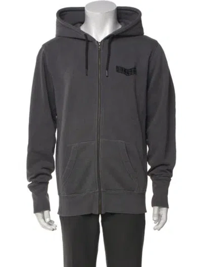 Pre-owned Diesel Mock Neck Long Sleeve Cardigan In Gray