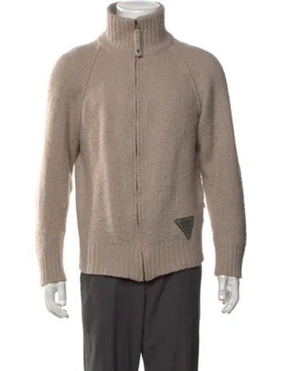 Pre-owned Diesel Mock Neck Long Sleeve Cardigan In Neutral