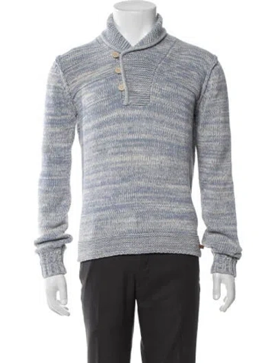 Pre-owned Diesel Mock Neck Long Sleeve Polo Sweater In Gray