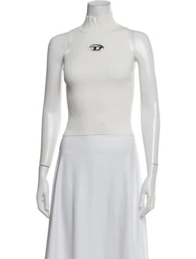 Pre-owned Diesel Mock Neck Sleeveless Top In Neutrals