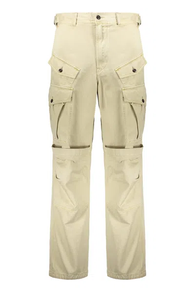 Diesel Modern And Versatile Beige Cargo Pants In Green