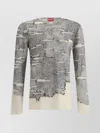 Diesel Long Sleeve Jersey In White