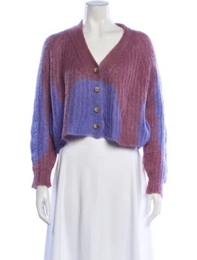 Pre-owned Diesel Mohair V-neck Sweater In Multi
