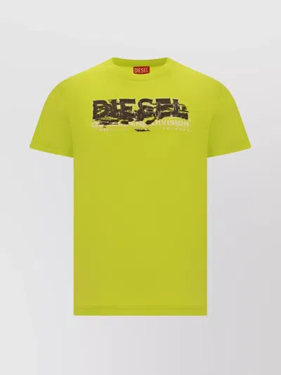 Diesel Monochrome Pattern Crew Neck T-shirt In Green