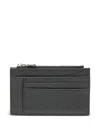 Diesel Monogram Embossed Card Case In Black