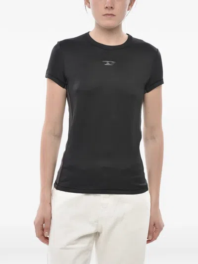 Diesel Monogram-plaque T-shirt In Black