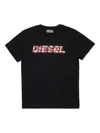 Diesel Mosaic-logo T-shirt In Black