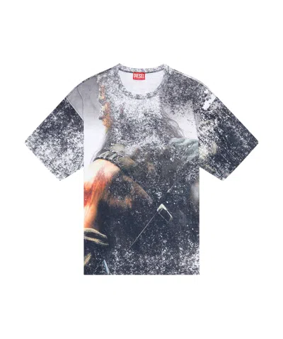 Diesel Movie Poster Printed T-shirt In Gray