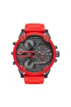Diesel Mr. Daddy Slim 54mm Watch In Rosso