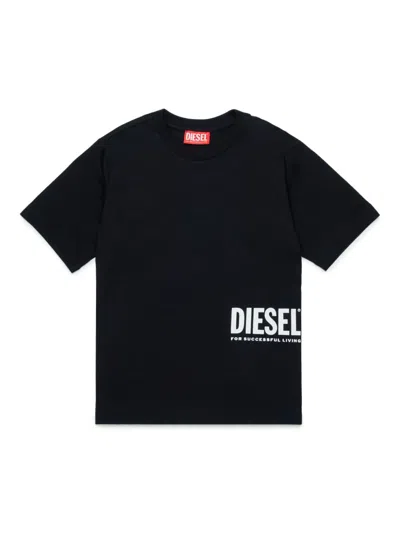 Diesel Kids' Mtfind Over T-shirt In Black