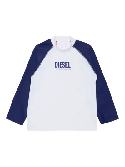 Diesel Babies' Mtrib Long-sleeve T-shirt In White