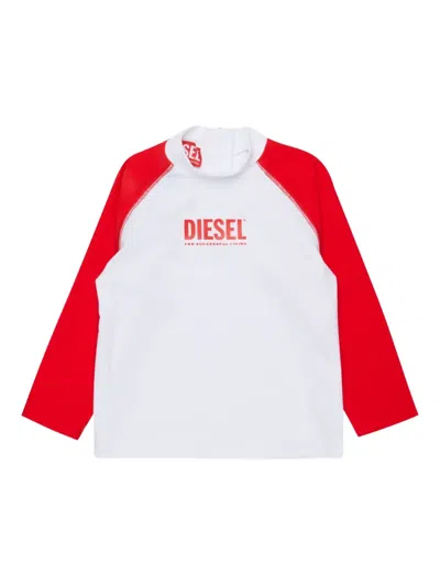 Diesel Babies' Mtrib Long-sleeve T-shirt In White