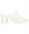 Diesel Logo Detail Rubber Mules In White