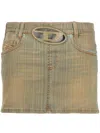 Diesel Mini Denim Skirt In Multicolor