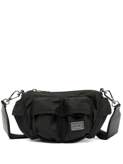 Diesel Multi-pkts Cross Body Bag In Black