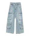 Diesel Utility Cargo Jeans Multiple Pockets In Blue