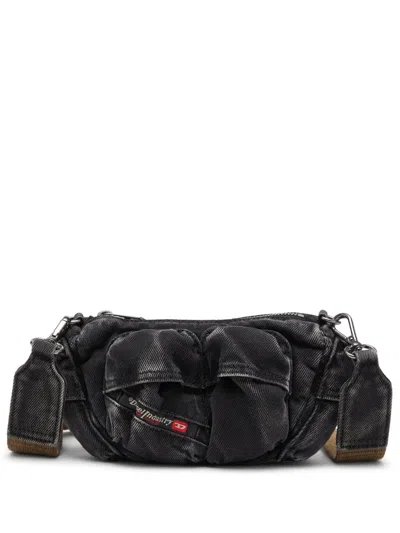 Diesel Multi-pockets Crossbody Bag In Black