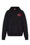 Diesel Multicolor Cotton Sweatshirt With Classic Hood And Logo Patch