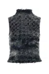 Diesel Multicolor Denim Top In Black