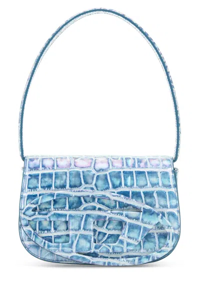 Diesel 1dr' Light Blue Shoulder Bag With Adjustable