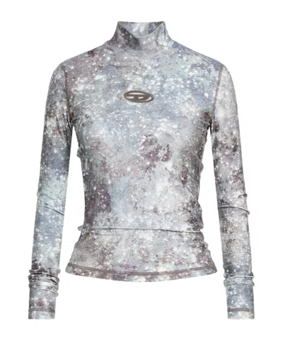 Diesel Multicolor Long Sleeve T-shirt In Gray