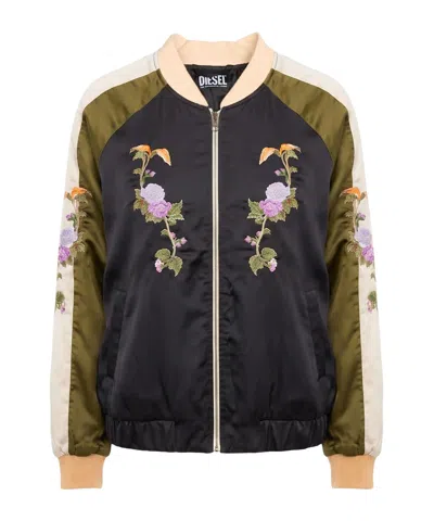 Diesel Multi-color Loose-fitting Baseball Jacket
