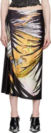 Shop Diesel Multicolor O-pary Midi Skirt In 8fga
