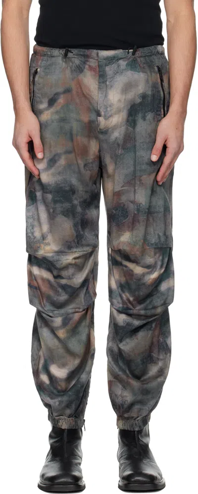 Diesel Multicolor P-stitch-tkbz Trousers In Brown