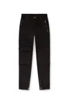 Diesel Multicolor Relaxed Fit Trousers With Drawstring Waist In Black