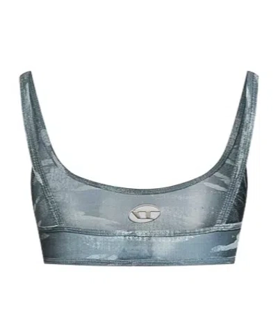 Diesel Multicolor Sports Tank Top In Grey
