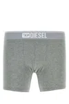 Diesel Multicolor Stretch Cotton Boxer Set In Gray