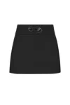 Diesel Multicolor Wool-blend Skirt With Tailored Silhouette In Blue