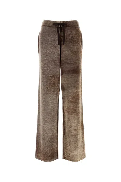 Diesel Multicolor Wool M-honorine Joggers In Brown