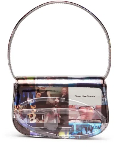 DIESEL DIESEL MULTICOLOUR SHOULDER BAG WITH UNIQUE GRAPHIC PRINT