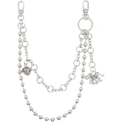 Diesel Multi-strand Charm Keyring In Metallic