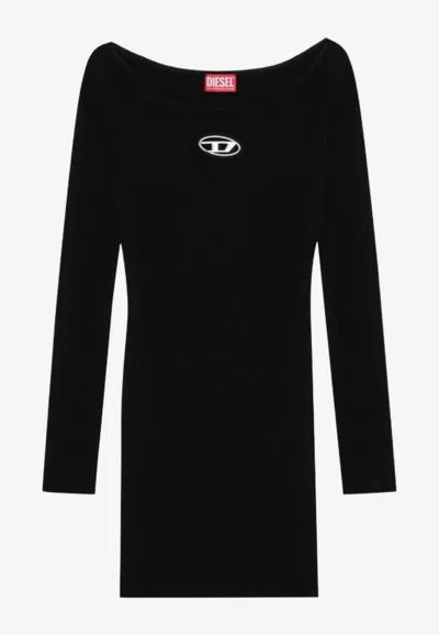 Diesel M-vera Fitted Mini Dress In Black