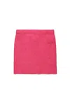 Diesel Mylar-effect Ribbed Knit Skirt In Pink
