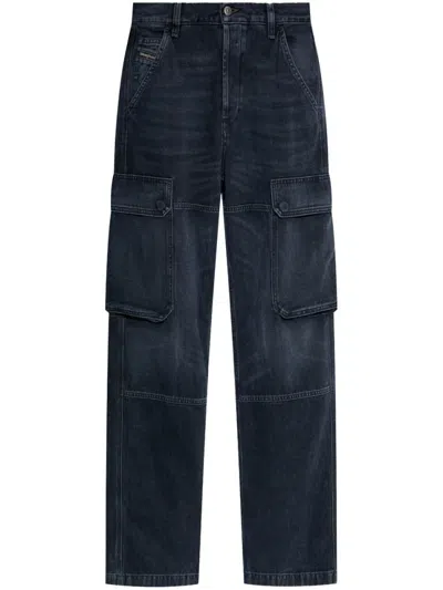 Diesel Navy Blue D-pot-cargo Jeans